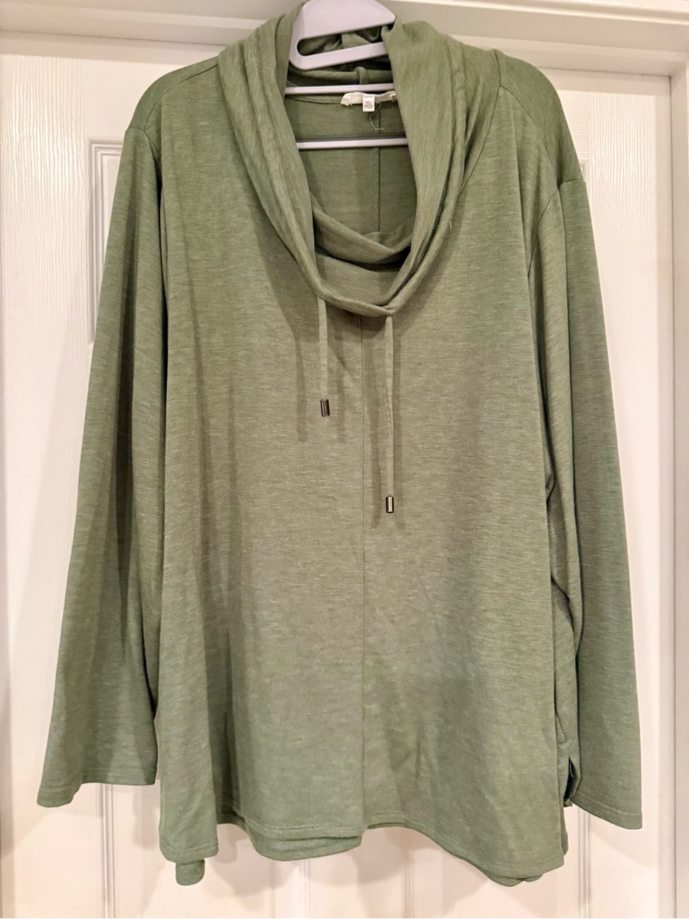 Green cowl neck hoodie